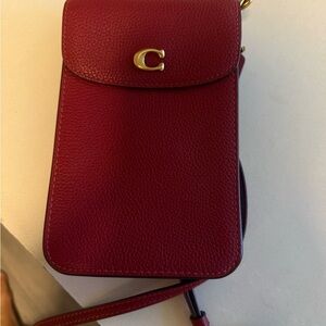 Coach Burgundy Leather Crossbody Bag